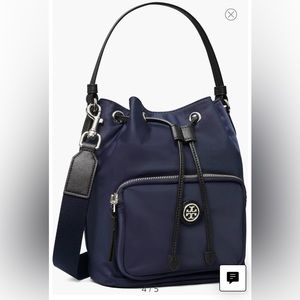 Tory Burch Virginia Recycled Nylon Bucket Bag
